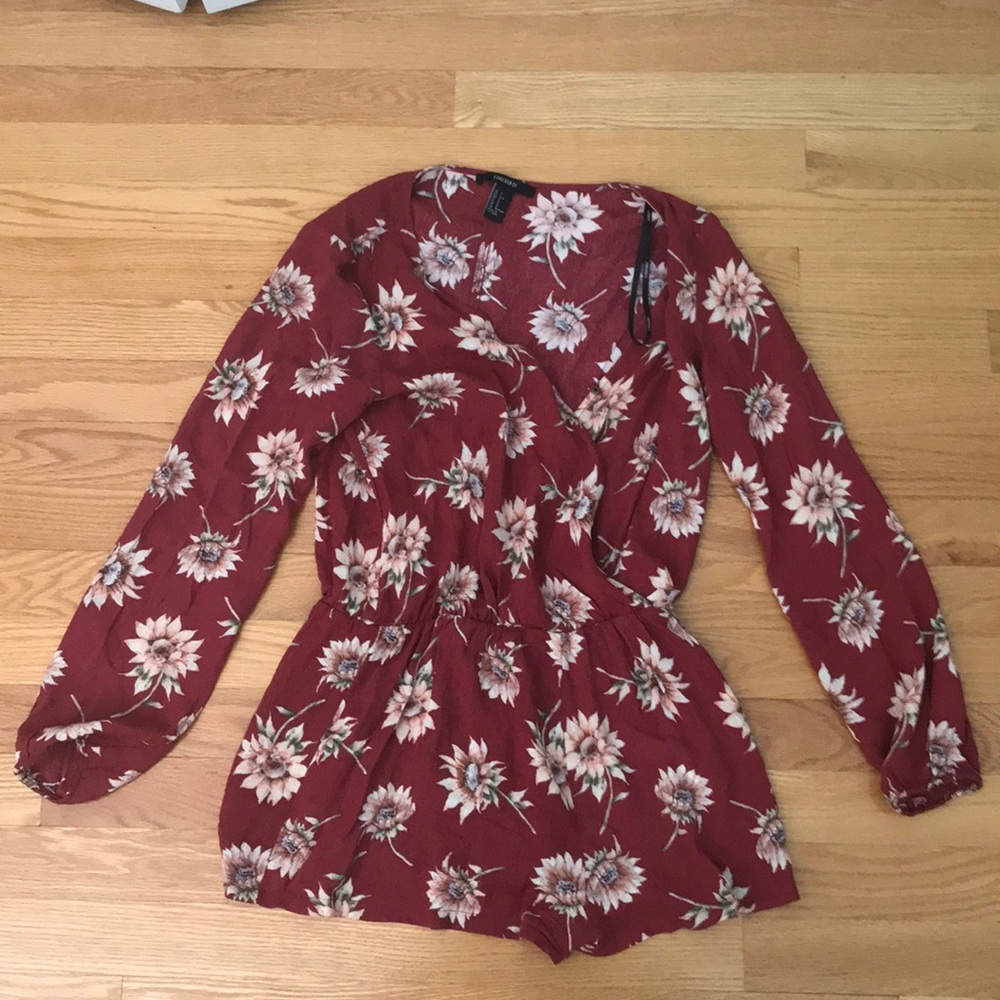 Floral print romper